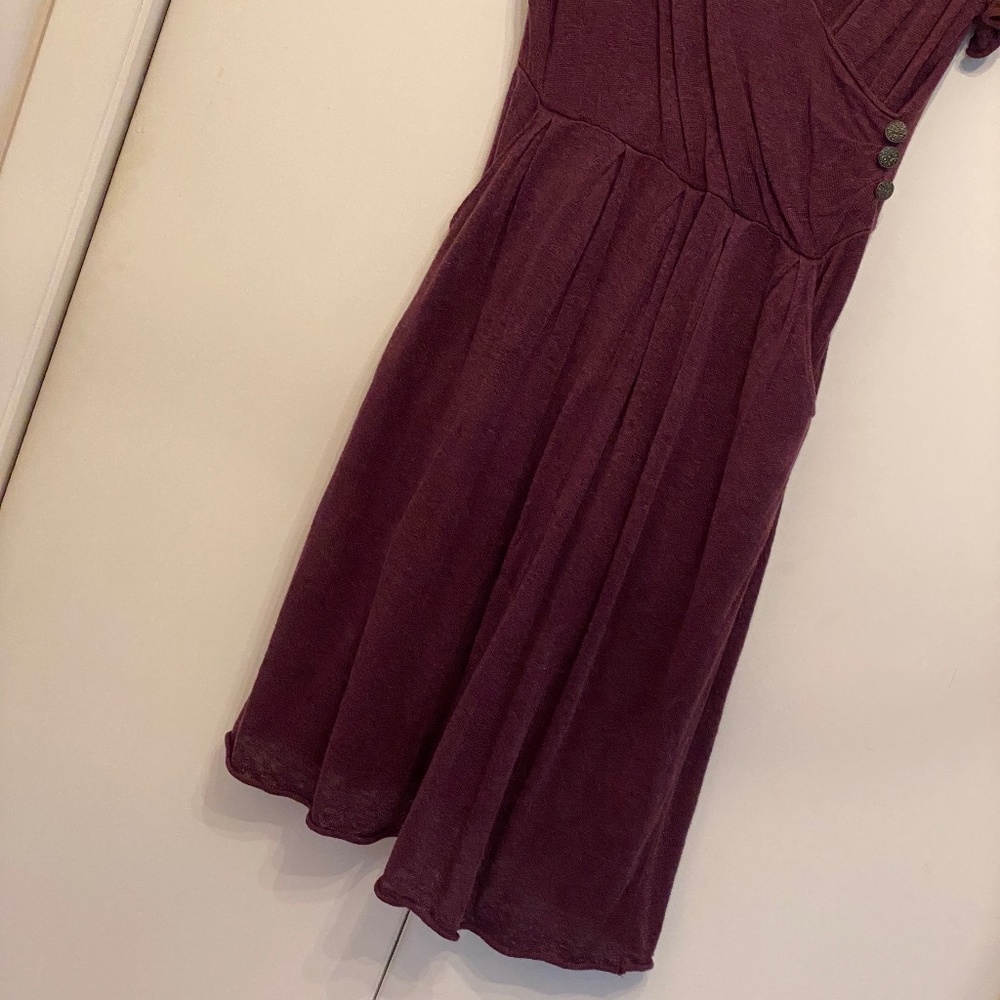 Moth I Anthro I Y2K I Sideswept Sweater Dress I Purple Motif - Picture 14 of 16